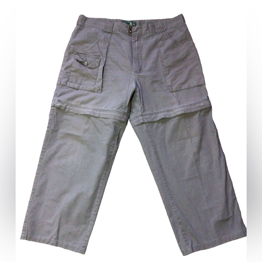 .Cabela’s Cargo Convertible Hiking Fishing Athletic Kahaki Pants Size 38